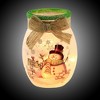 Stony Creek 4.0 Inch Jolly Snowman Pre-Lit Sm Jar Christmas Lighted Glass Accent , Christmas Decor Electric Frosty Winter Red (1PC) - 3 of 3