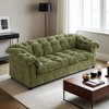 99.2" Chenille Modern Comfort Deep Seat Sofa, Upholstered Fluffy Cloud Sofa Suitable for living rooms - Leovsnove - 3 of 4