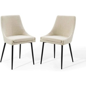 Modway Viscount Upholstered Fabric Dining Chairs - Set of 2 - 1 of 4