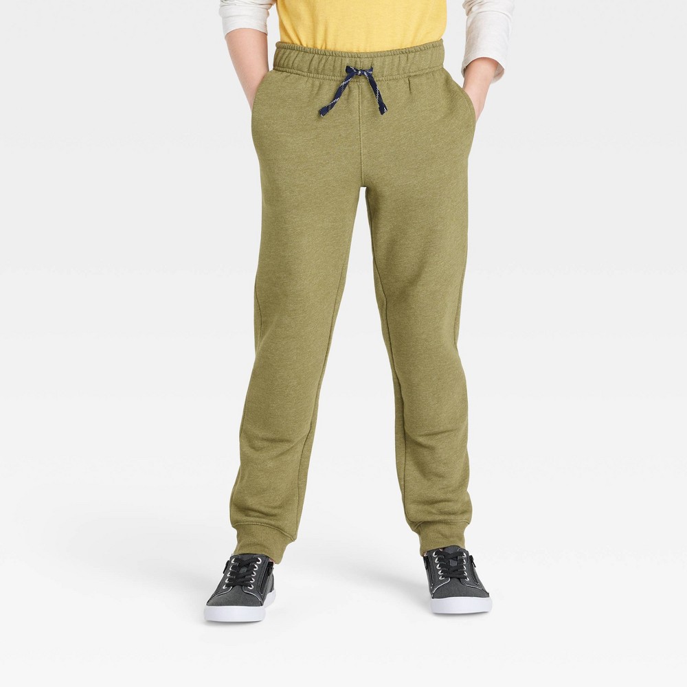 plusBoys' Fleece Jogger Sweatpants - Cat & Jack Olive Green L Husky