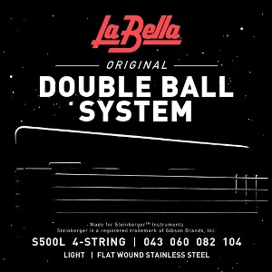 La Bella S500L Double Ball System Flat Wound Bass Strings Light (43 - 104) - 1 of 1