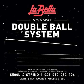 La Bella S500L Double Ball System Flat Wound Bass Strings Light (43 - 104)