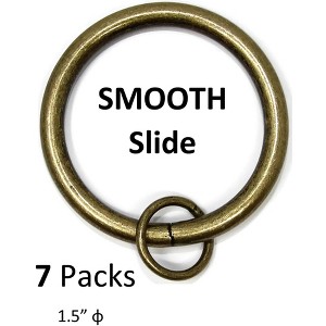 1 1-2 inch Metal Curtain Rings with Eyelets - 8 Finishes - 1 of 4