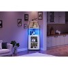 Wine Bar Cabinet with Large Storage Space and Detachable Wine Rack, Wine Cabinets with Glass Holder and Mesh Door for Dining Room, Living Room - 2 of 4