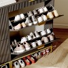 Adjustable  2 Flip Drawers Shoe Rack with Large Storage Drawer - Gold Metal Handles & Fluted Panel, Easy to Assemble - 4 of 4