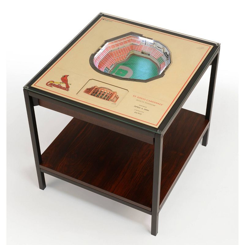 MLB St. Louis Cardinals 25-Layer StadiumViews Lighted End Table, 1 of 6