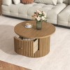 NicBex Farmhouse Storage Coffee Table, 2-Tier Design with Half Open Compartment, Rustic Side Table for Living Room Bedroom - 4 of 4