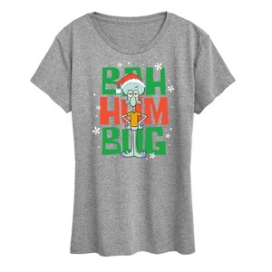 Women's - SpongeBob SquarePants - Squidward Bah Humbug Short Sleeve Graphic T-Shirt - 1 of 4