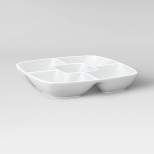 Square Porcelain Divided Serving Platter 11.5" White - Threshold™