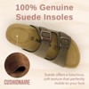 CUSHIONAIRE Lane Cork Footbed Sandals for Women –Comfortable Double Buckle Slip-On with Genuine Suede Footbed & Arch Support Slides for Women Footwear - 3 of 4