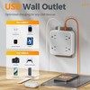 Itopfox Multi Plug Outlet Extender with Surge Protection, 3 USB Ports (1 USB C) Wall Charger, Multiple Outlet Expander for Home, Travel, Dorm - 4 of 4