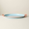 Powder-Coated Metal Oval Serving Tray Blue/Orange - Hearth & Hand™ with Magnolia - 3 of 4