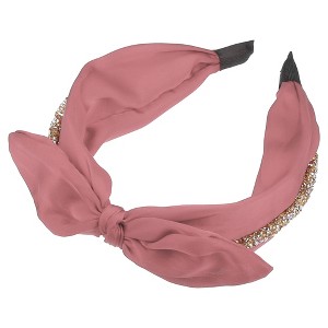 Unique Bargains Women's Bunny Ears Wide Bow Headbands - 1 of 4