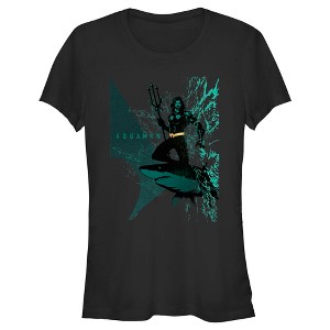 Junior's Aquaman King Shark Ride T-Shirt - 1 of 4