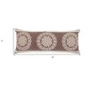 20" X 20" Brown And White 100% Cotton Striped Zippered Pillow - 3 of 4