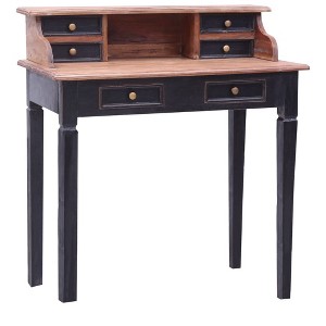 vidaXL Writing Desk with Drawers Computer Desk for Office Solid Reclaimed Wood - 1 of 4