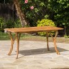 Okak 59IN Modern Rectangular Wooden Kitchen Table, Dining Table with Stable Legs, Dining Room Table for Living Room, Kitchen, Patio, Teak - 2 of 4