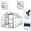 Mini Greenhouse, Greenhouses For Outdoors With Adjustable Roof, Galvanized Base, Sliding Door, Drainage System, Aluminum Frame Outdoor Greenhouse - 2 of 4