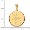 Black Bow Jewelry 14k Yellow Gold Kansas State Wildcats NCAA Large Pendant - 2 of 3