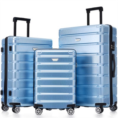 BEAFUP Hardshell Luggage Set 3 Piece, Durable ABS+PC Travel Suitcase with Spinner Wheels for Men Women (20/24/28 Inch)