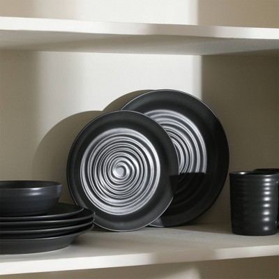 Orbit Stoneware Dinnerware Set - Charcoal - Thumbnail 2