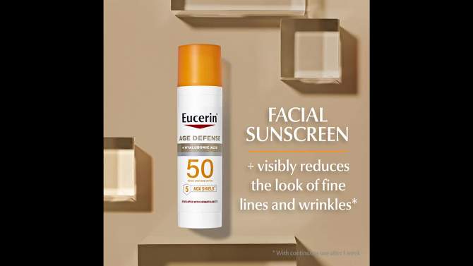 Eucerin Age Defense Face Sunscreen Lotion - SPF 50 - 2.5 fl oz, 2 of 15, play video