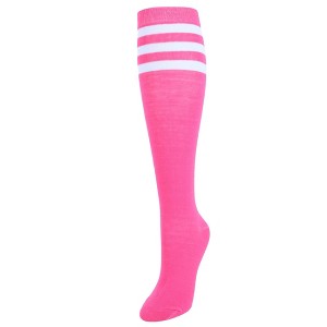 CTM Women's Julietta Fashion Knee-High Striped Socks (1 Pair) - 1 of 4
