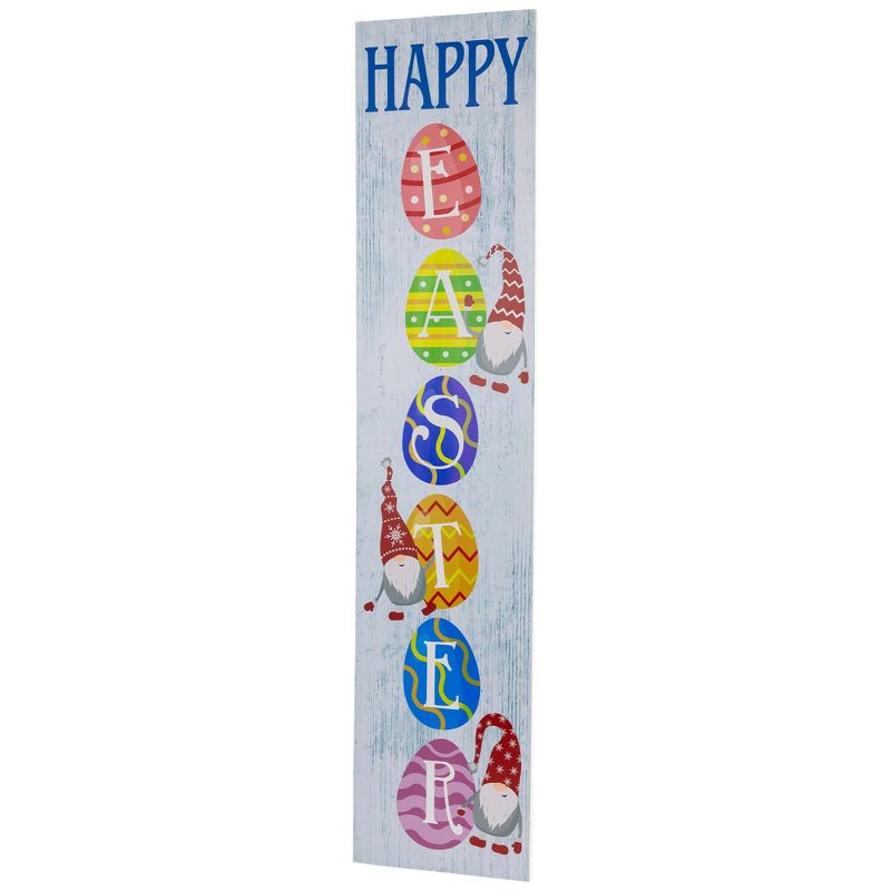 Northlight 35.75" Happy Easter Gnomes and Eggs Spring Porch Board Sign Decoration, 3 of 6