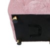 FURNIinspire Ottomans and Benches Velvet Upholstered Ottoman with Modern Simple Fashion Design for Stylish Living, Pink, 18.9"*18.9"*17.3" - 3 of 4