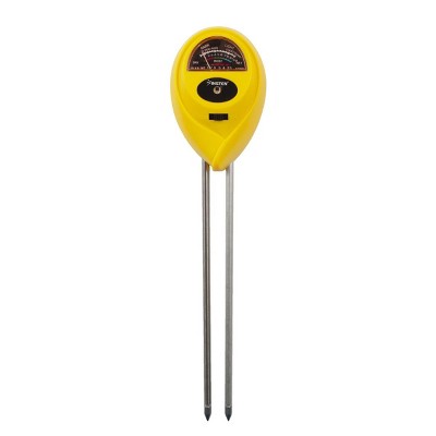 Insten Soil pH Meter, Soil Moisture / Light / pH Tester, For Gardening, Plant Care, Farming, Gardening Tool Kits, Yellow