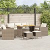 vidaXL Garden Sofa Set Beige PE rattan Large Modular Garden Sofa Set - 2 of 4