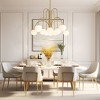 Rennnsan Vessera 38" W 10 -Light Milk Glass Dimmable Contemporary Sputnik Chandelier in Brass & Matte Black - 4 of 4