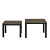 Nesting Coffee Table Set Of 2, Square Modern Stacking Table, With Tempered Glass Finish, Metal Frame, Nesting Coffee Table - 4 of 4
