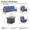 Buenhomino 8 Piece Patio Furniture Set with 41" Fire Pit Table Wicker Rattan Patio Sectional Sofa Set Outdoor Seating Furniture with Thickened Cushion - 3 of 4