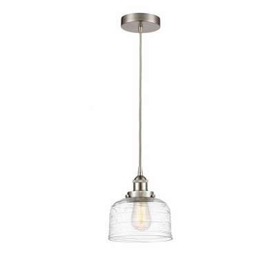 Bell - 1 Light Cord Hung Mini Pendant In Modern Style-9.5 Inches Tall and 8 Inches Wide
