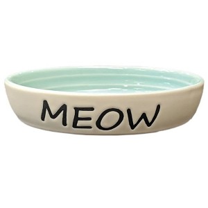 Spot Oval Green Meow Dish - 6" - 1 of 1