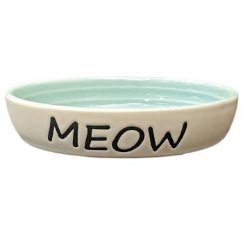 Spot Oval Green Meow Dish - 6"