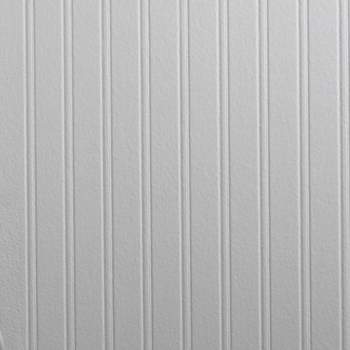 Bead Board White Paintable Prepasted Wallpaper