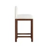Meridian Furniture,Conrad Cream Linen Textured Fabric Counter Stool - 4 of 4