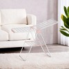 Free-Standing Metal Clothes Drying Rack with Sock Clips Foldable Laundry Drying Rack Space-Saving Design Clothes Dryer - 2 of 4