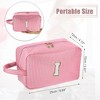 Unique Bargains Travel Personalized Make Up Bag Blue 1 Pc - 3 of 4