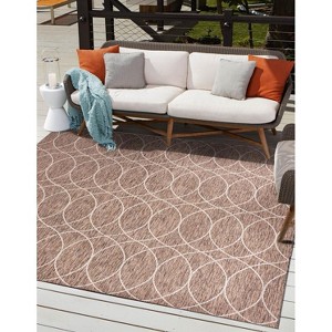 Unique Loom Outdoor Trellis Gitter Trellis Woven Area Rug - 1 of 4