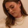 sanctuaire Flat Chain Drop Earrings Gold - 2 of 3