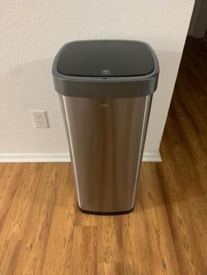 Nine Stars 18.5gal Motion Sensor D-shape Stainless Steel Recycling Trash  Can : Target