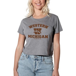 Women's Western Michigan University Circle Logo Crop Top T-Shirt - 1 of 4
