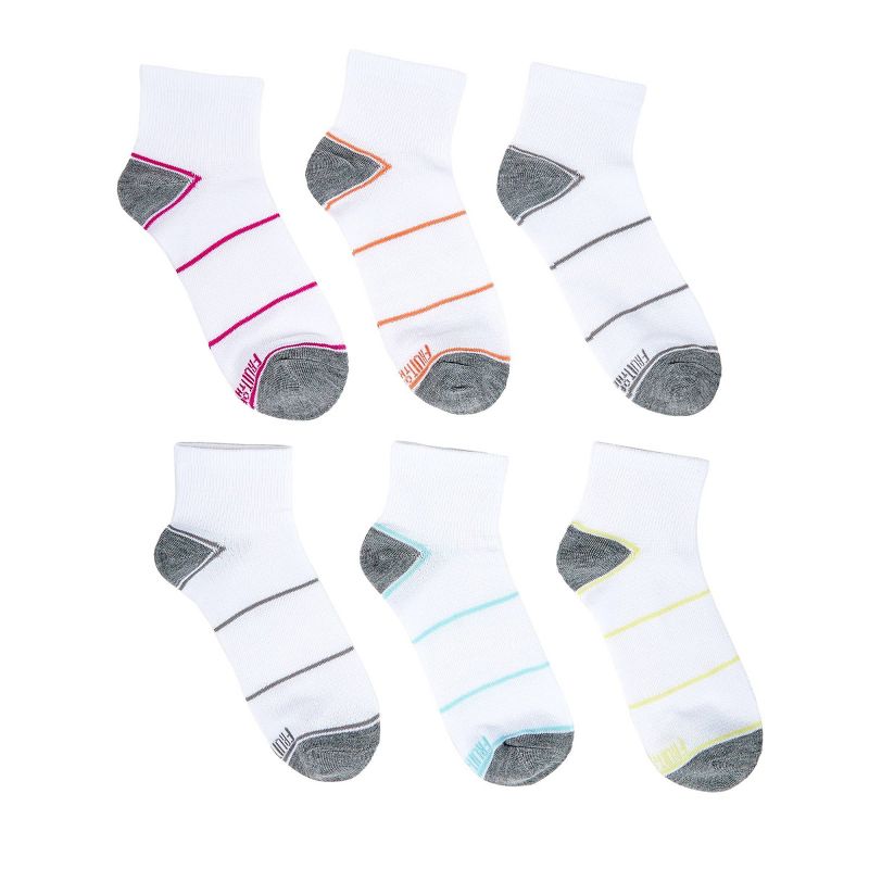 Fruit of the Loom Women's Breathable  Lightweight 6pk Ankle Athletic Socks 4-10, 3 of 12