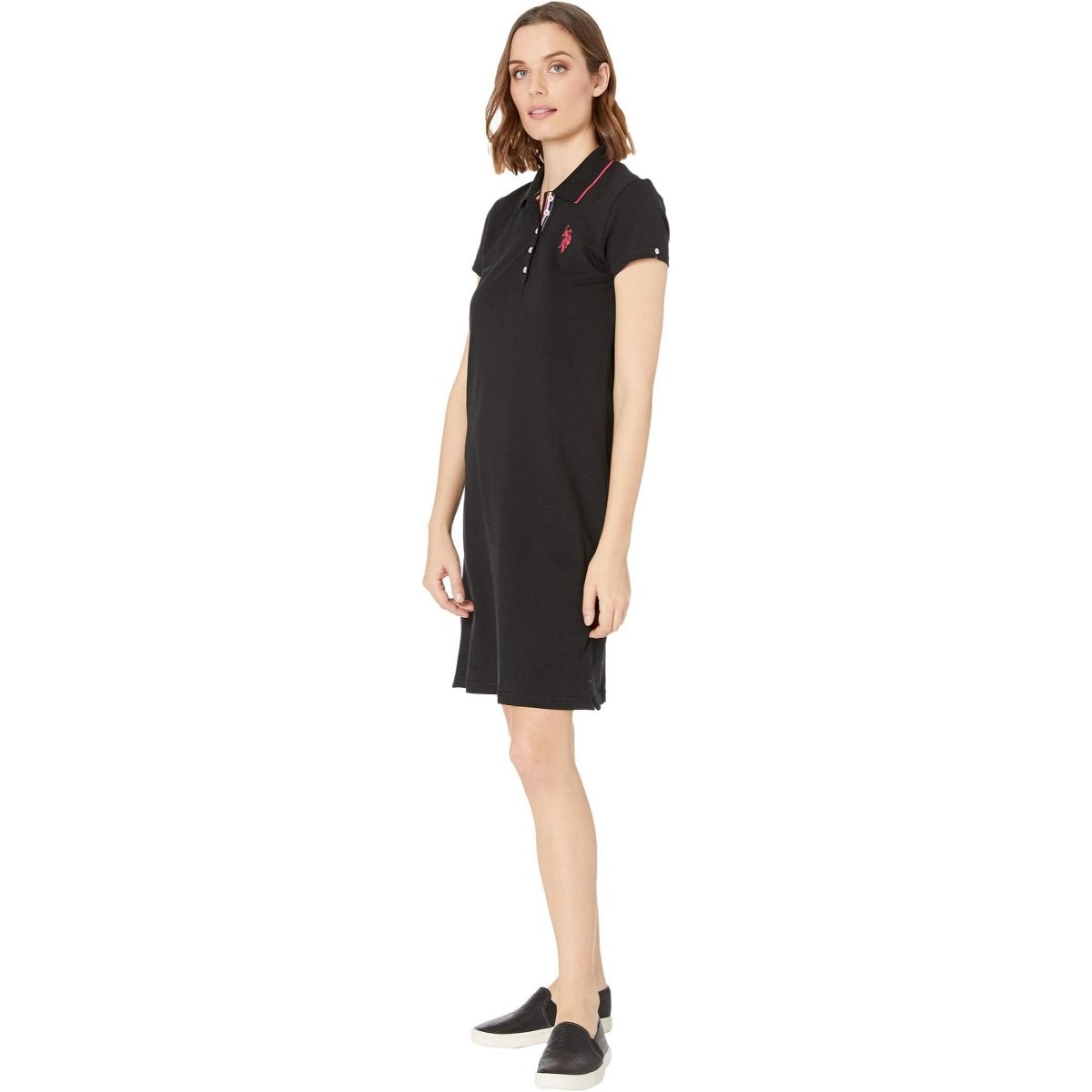 Женские платья U.S. Polo Assn. U.S. Polo Assn. Women’s Polo Dress with Tipped CollarAnthracite X-Large — фото 2