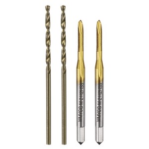 Unique Bargains 6542 High Speed Steel Metric Spiral Point Thread Tap and Twist Drill Bit Sets 4 Pcs - 1 of 4