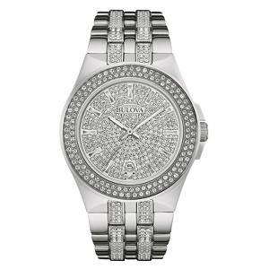 Bulova Men's Crystals Stainless Steel 3-Hand Quartz Watch - 1 of 3