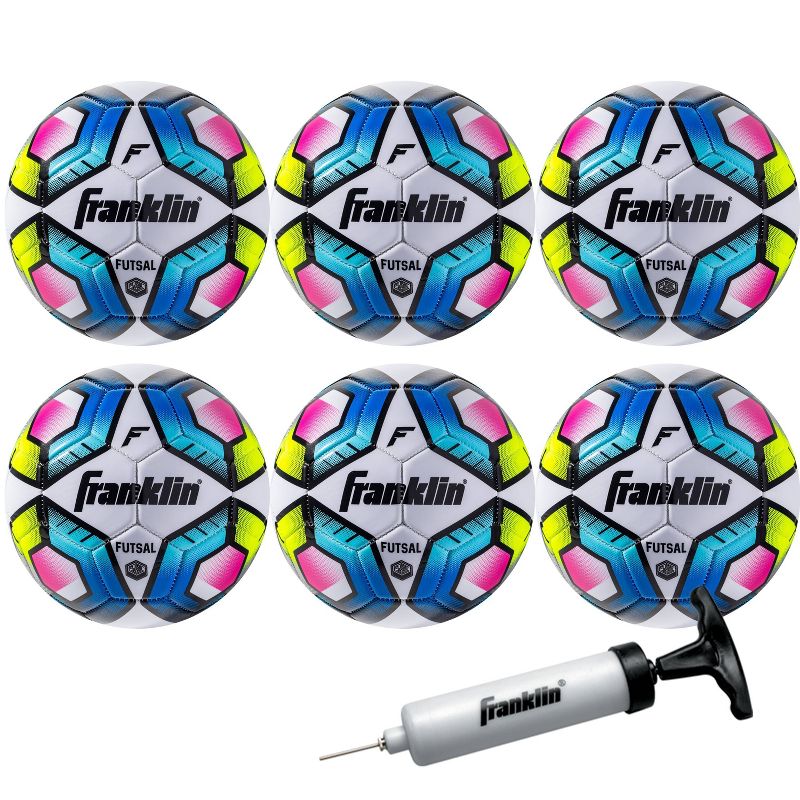 Franklin Sports Futsal Soccer Ball with Pump - 6pk, 1 of 5